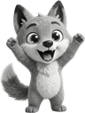 Wolfie celebrating