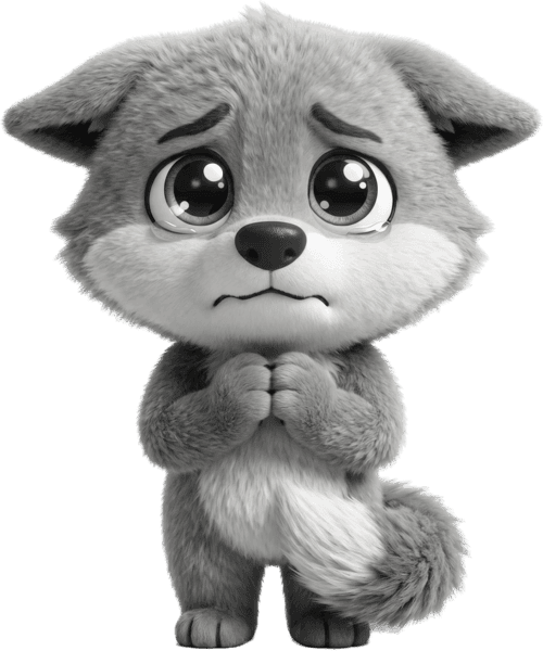 Wolfie looking a bit hurt