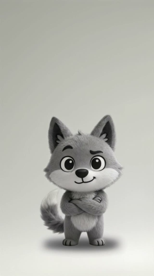 Wulfy standing with arms crossed, breathing gently