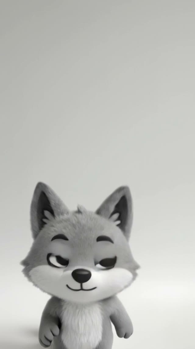 Wulfy looking sleepy with half-closed eyes
